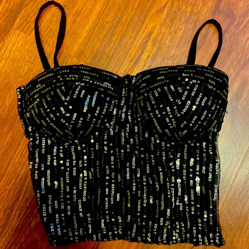 very beautiful party crop top with sparkles